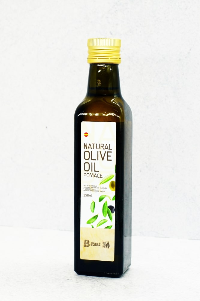 Масло оливковое Хороший выбор Помас рафинированное 250мл ст/б